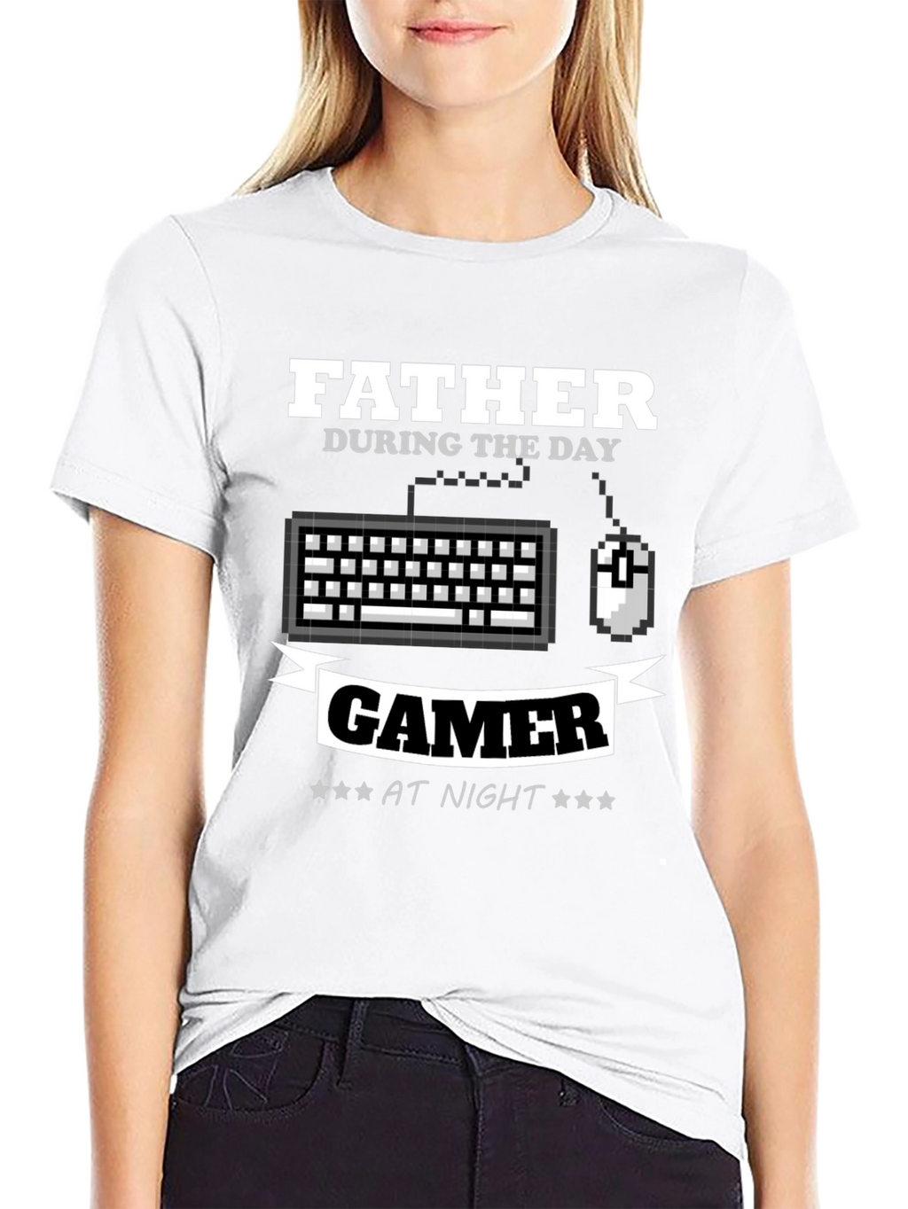Father Gamer T-Shirt - Day/Night Design