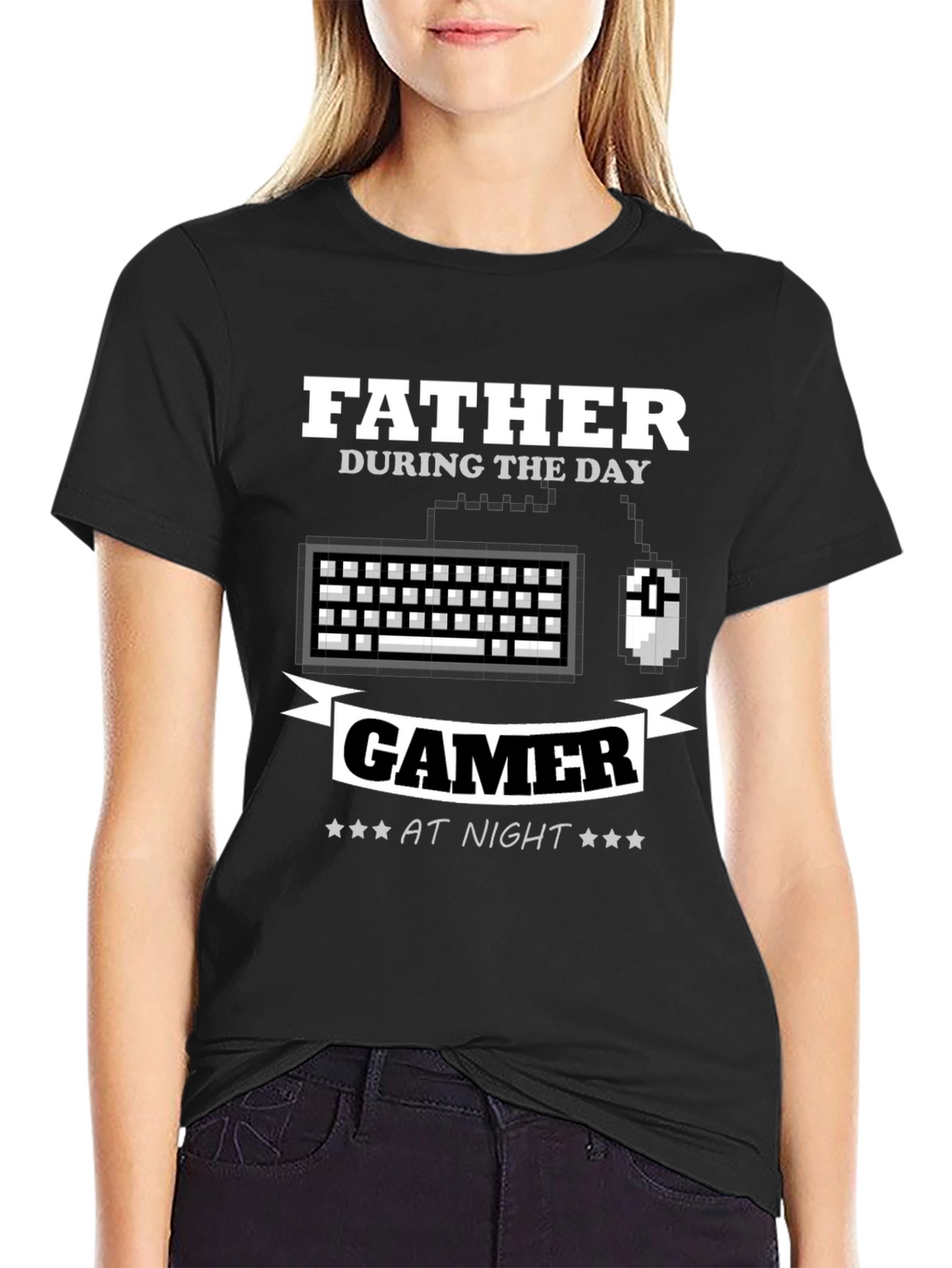Father Gamer T-Shirt - Day/Night Design