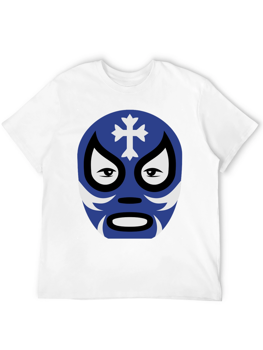 Lucha Libre Mask Graphic Tee - Black Cotton Shirt