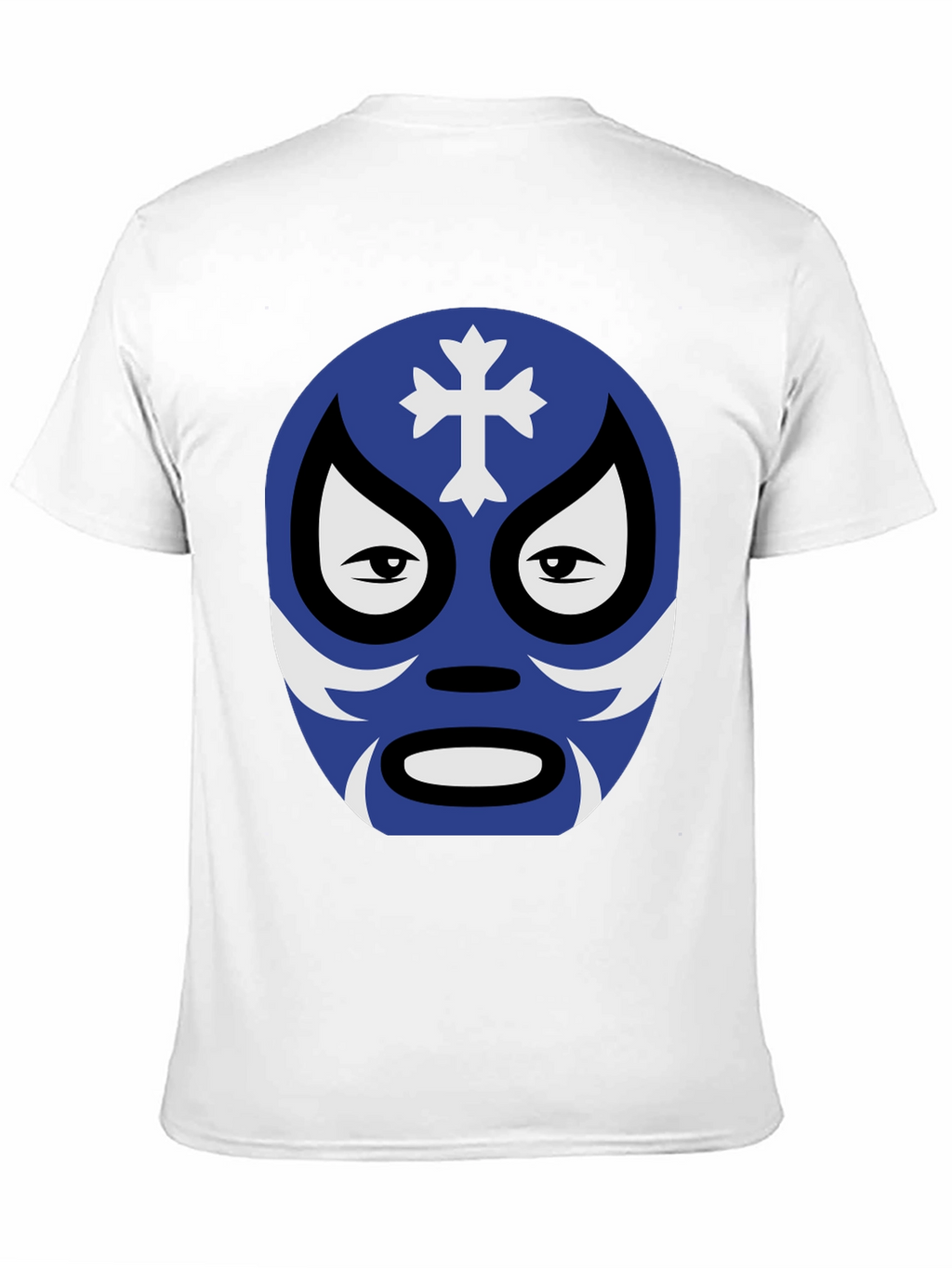 Lucha Libre Mask Graphic Tee - Black Cotton Shirt
