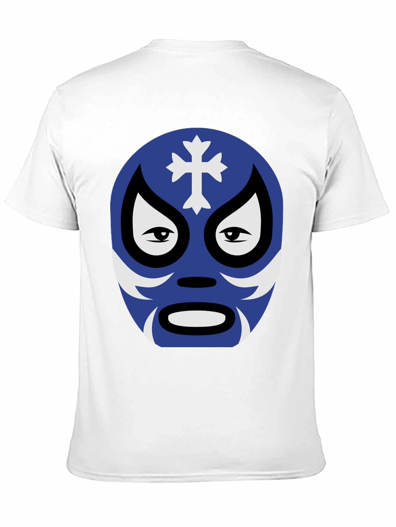 Lucha Libre Mask Graphic Tee - Black Cotton Shirt