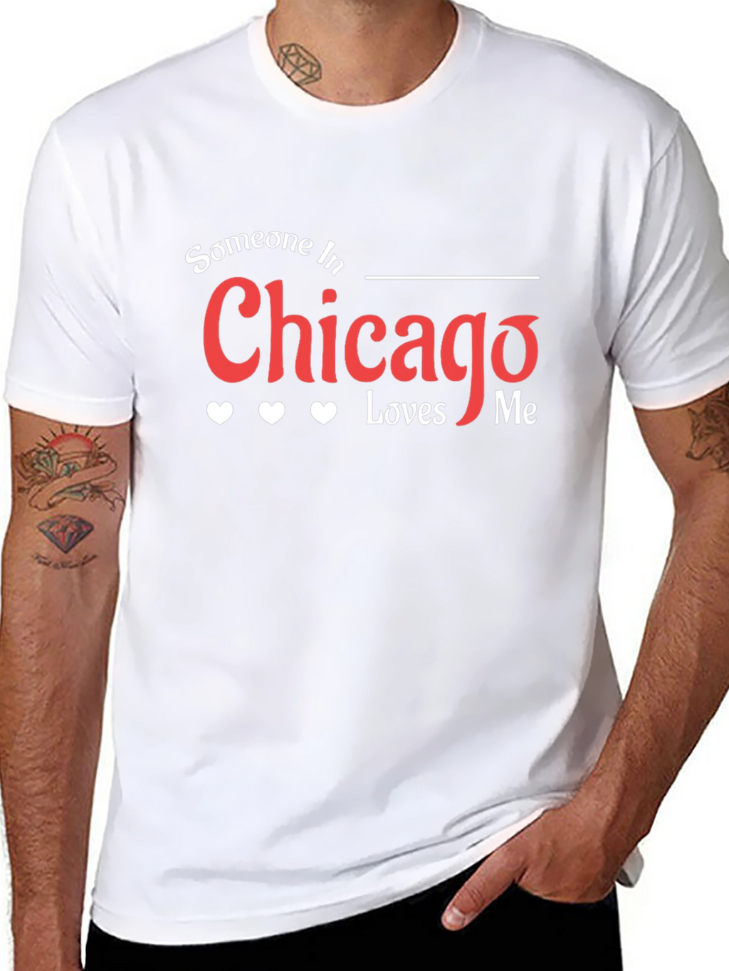 Someone in Chicago Loves Me Black T-Shirt