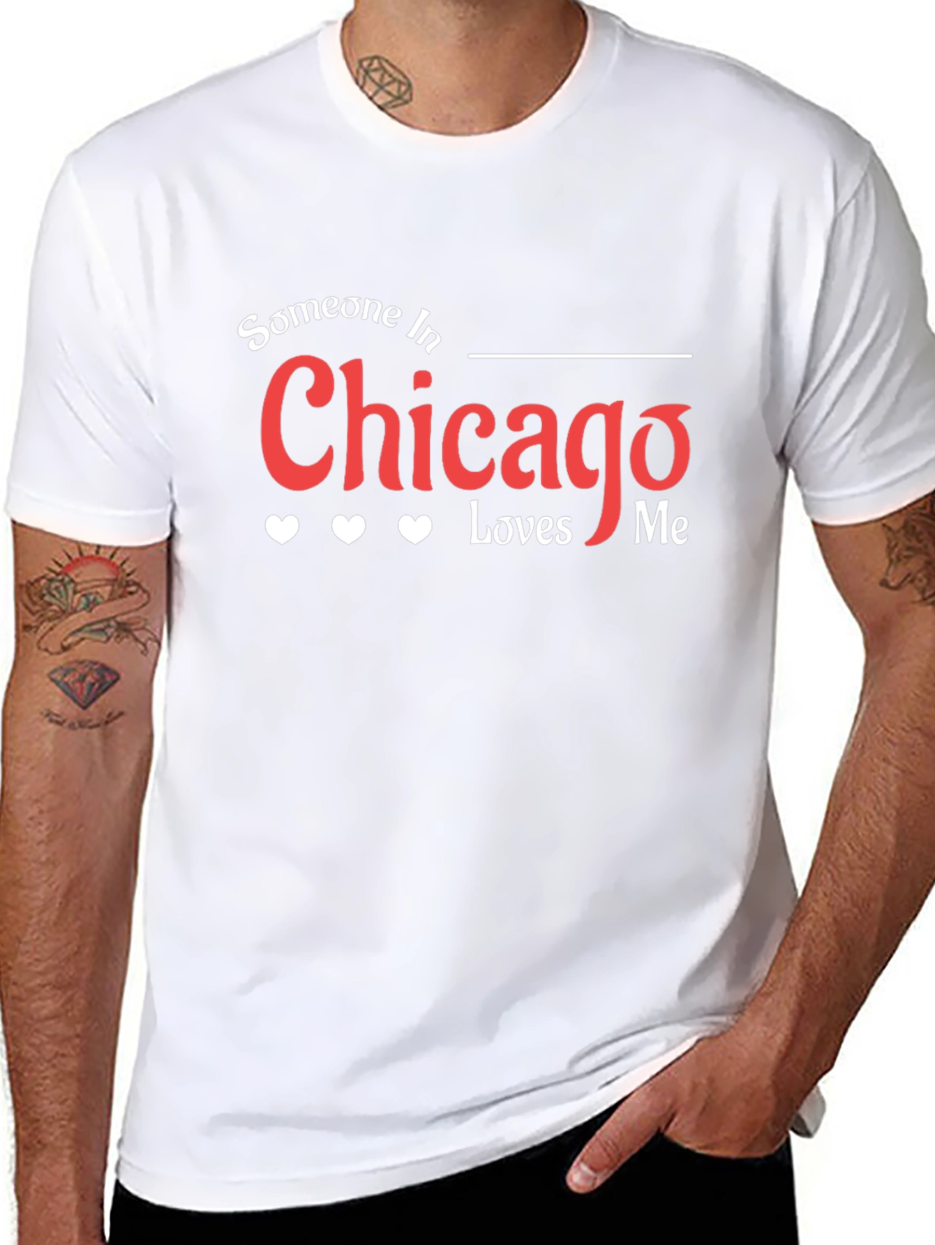 Someone in Chicago Loves Me Black T-Shirt