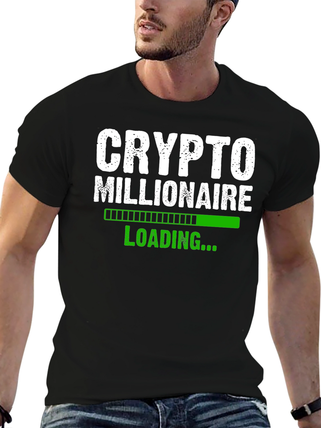 Crypto Millionaire Loading T-Shirt - Black