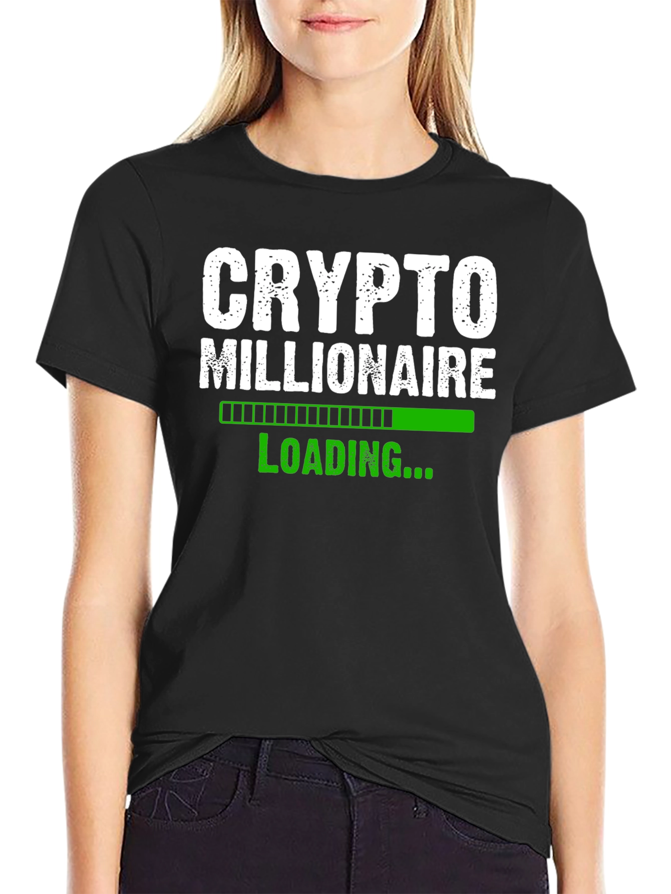 Crypto Millionaire Loading T-Shirt - Black