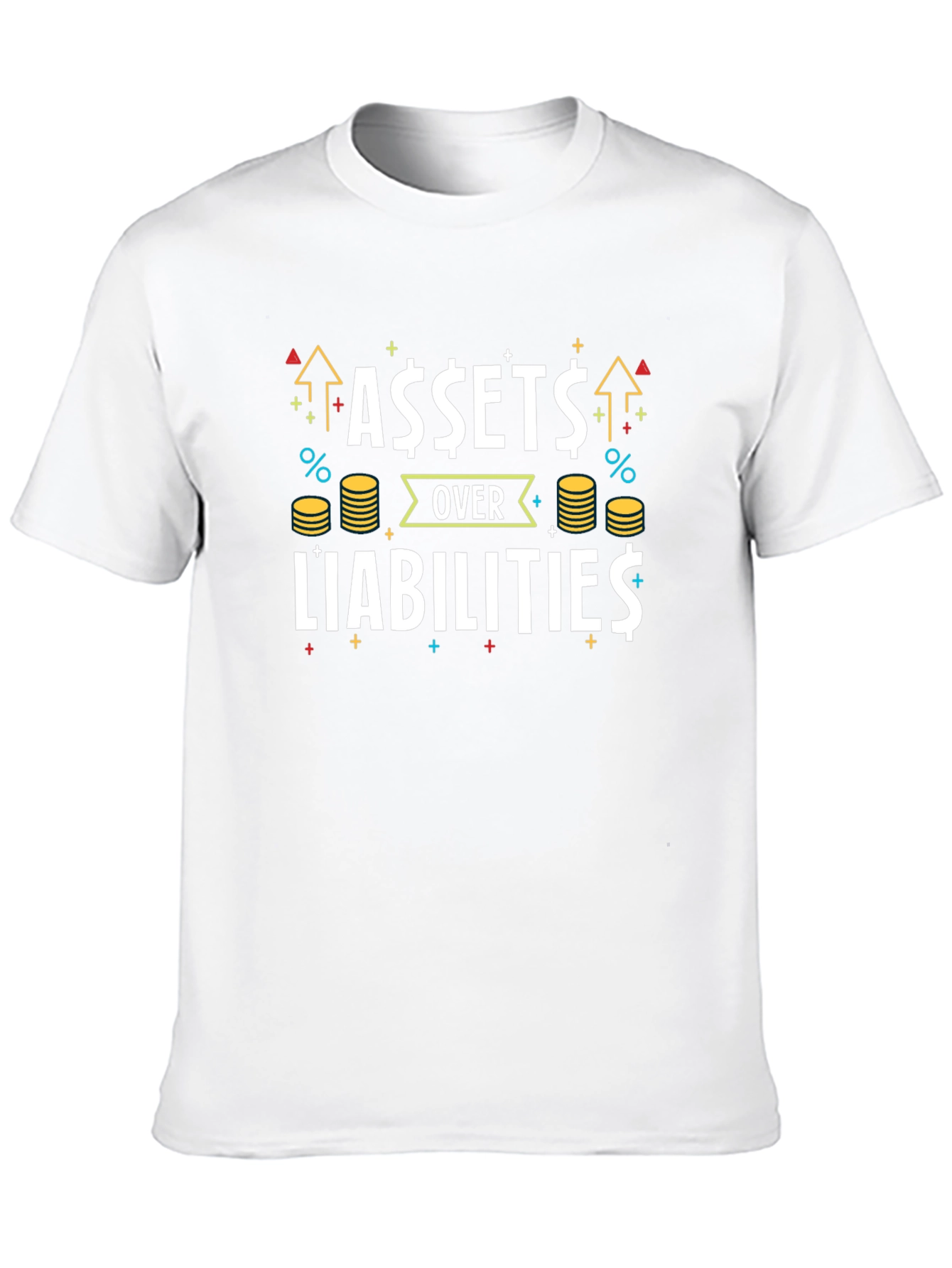 Assets Over Liabilities Black Graphic Tee