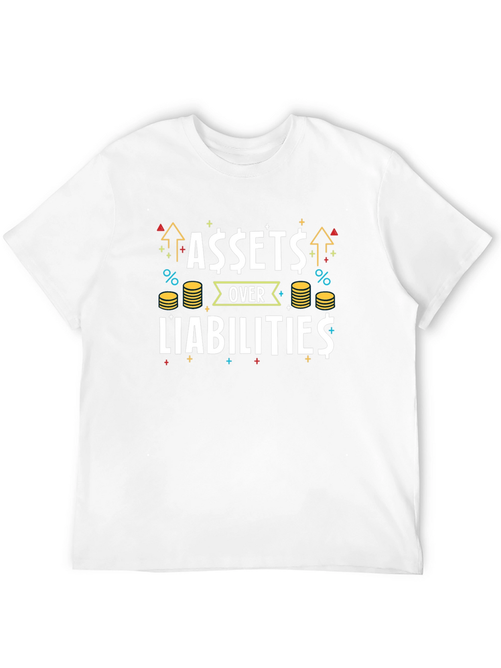 Assets Over Liabilities Black Graphic Tee