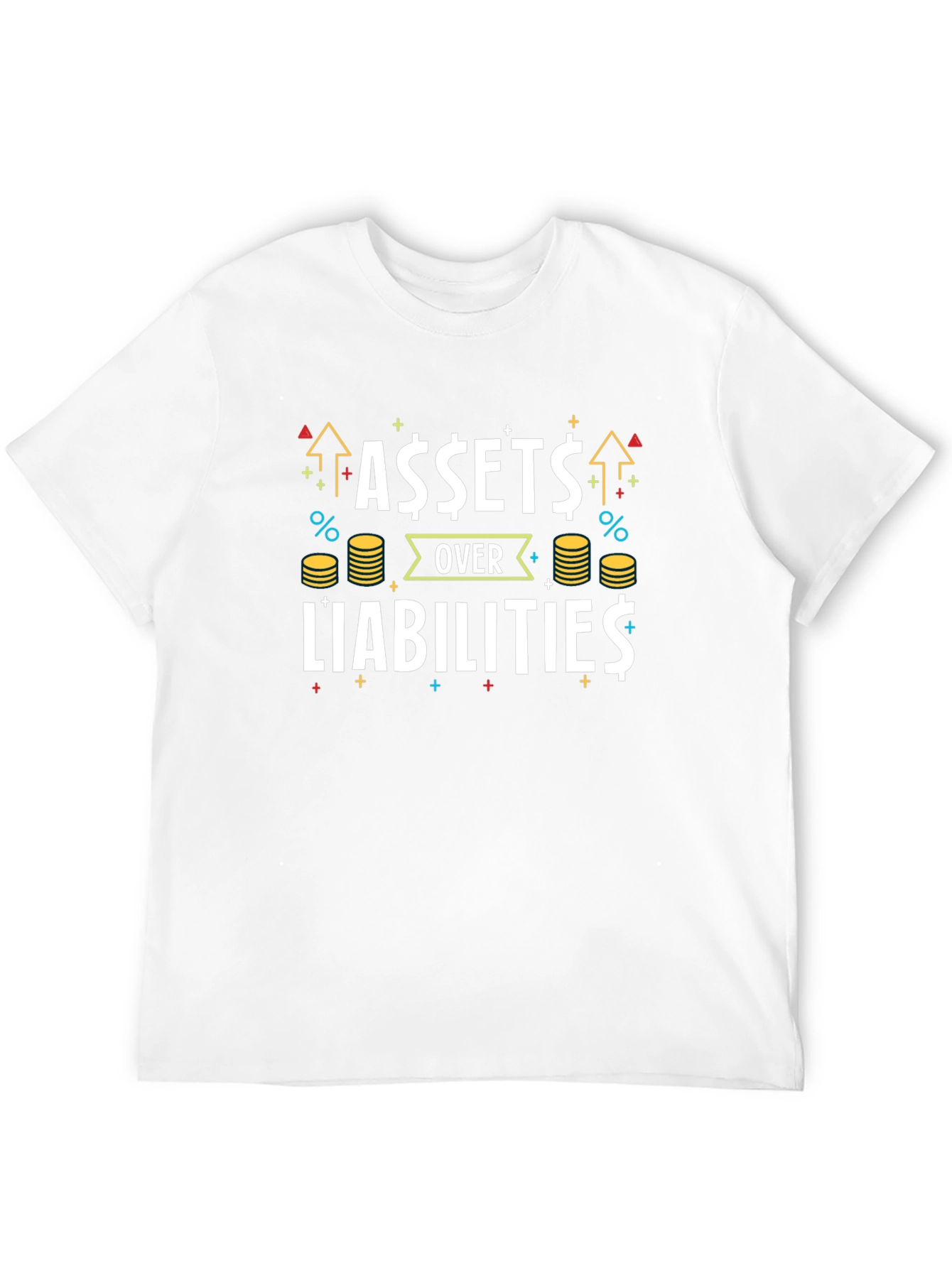 Assets Over Liabilities Black Graphic Tee