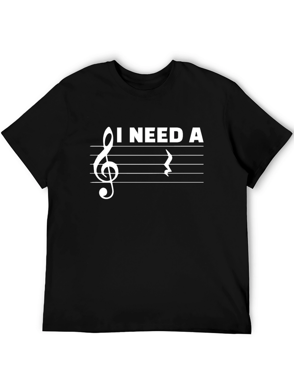 I Need A Rest Funny Music T-Shirt - Black