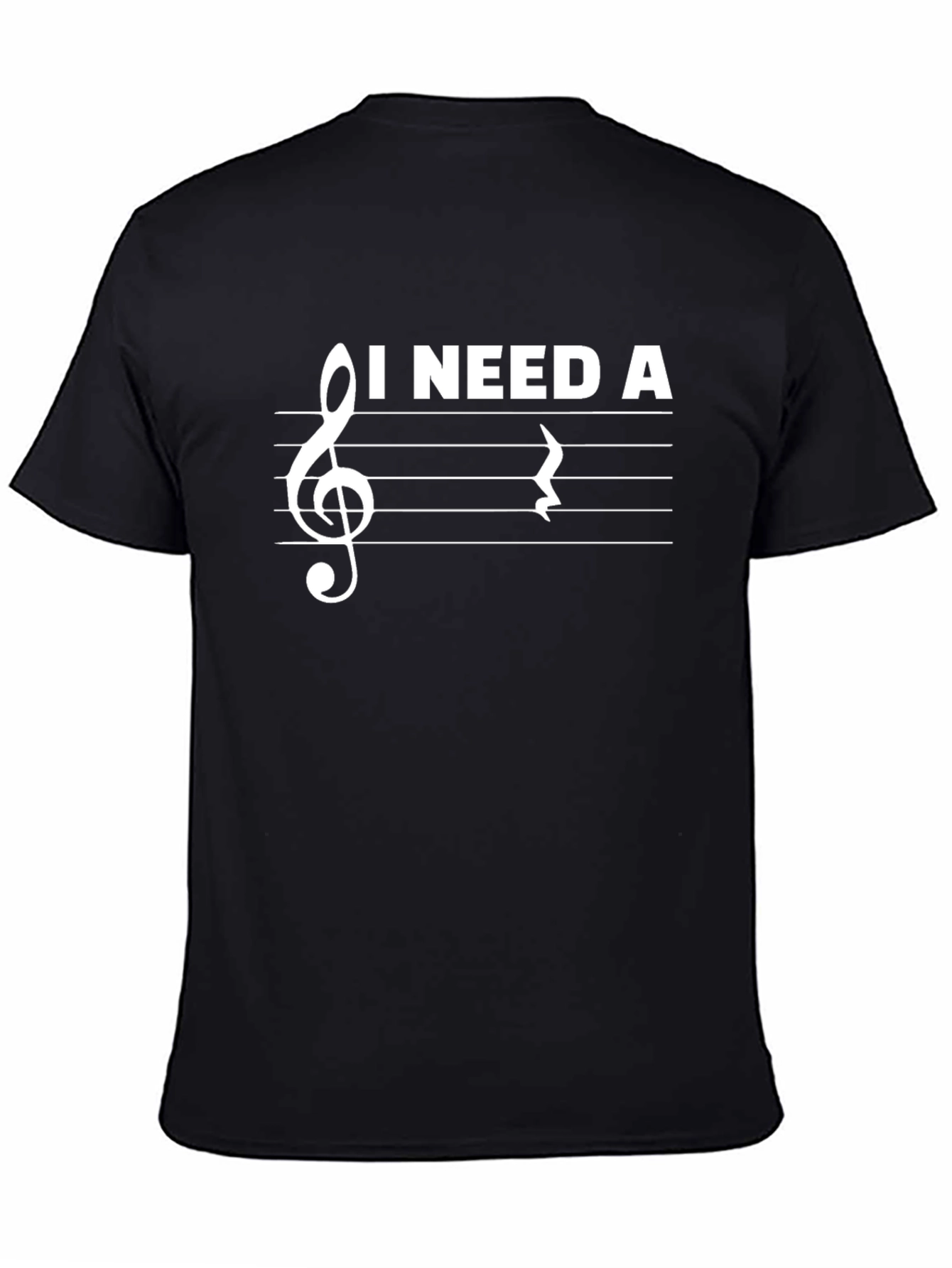 I Need A Rest Funny Music T-Shirt - Black