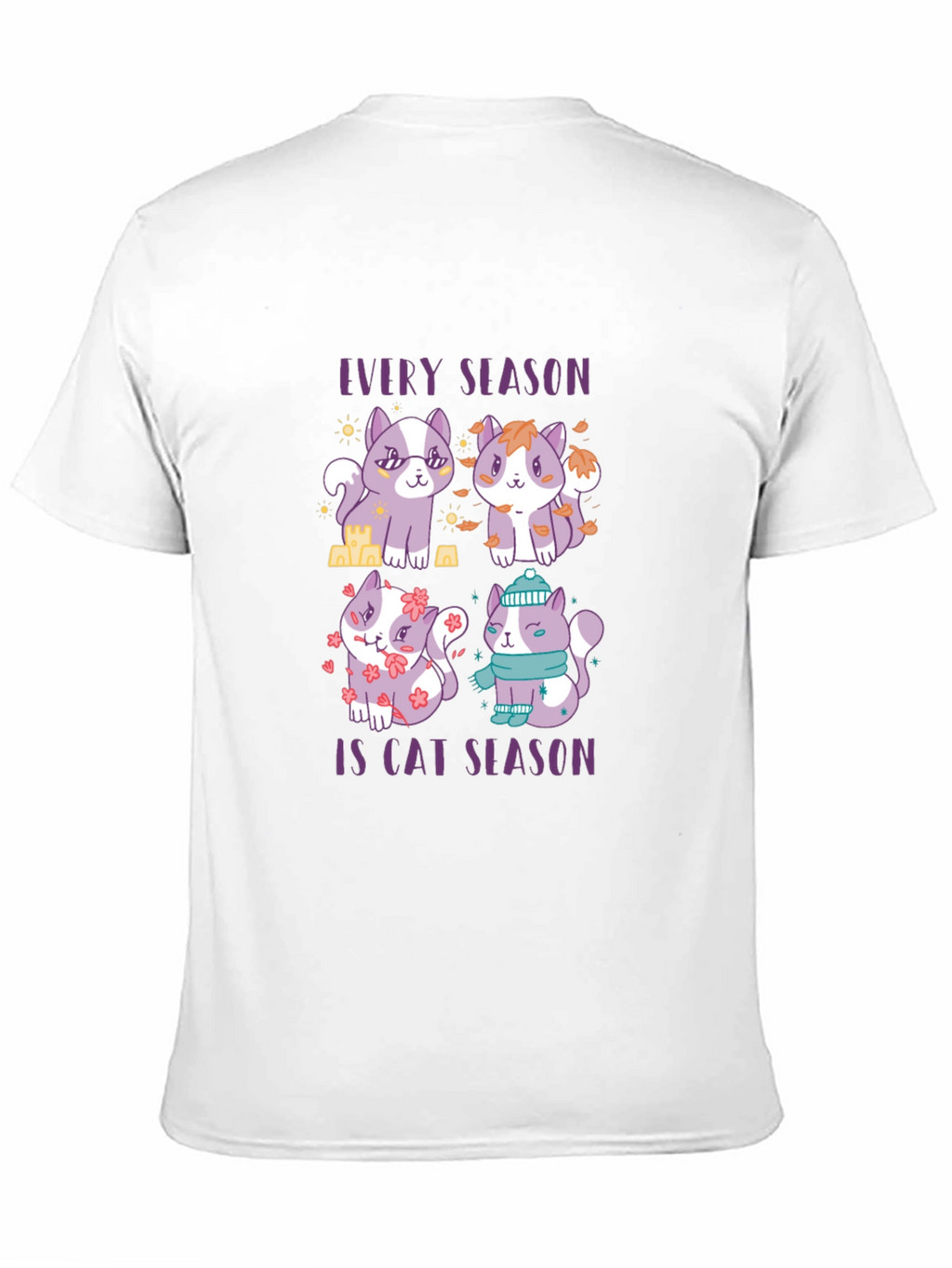 Every Season Is Cat Season Black T-Shirt