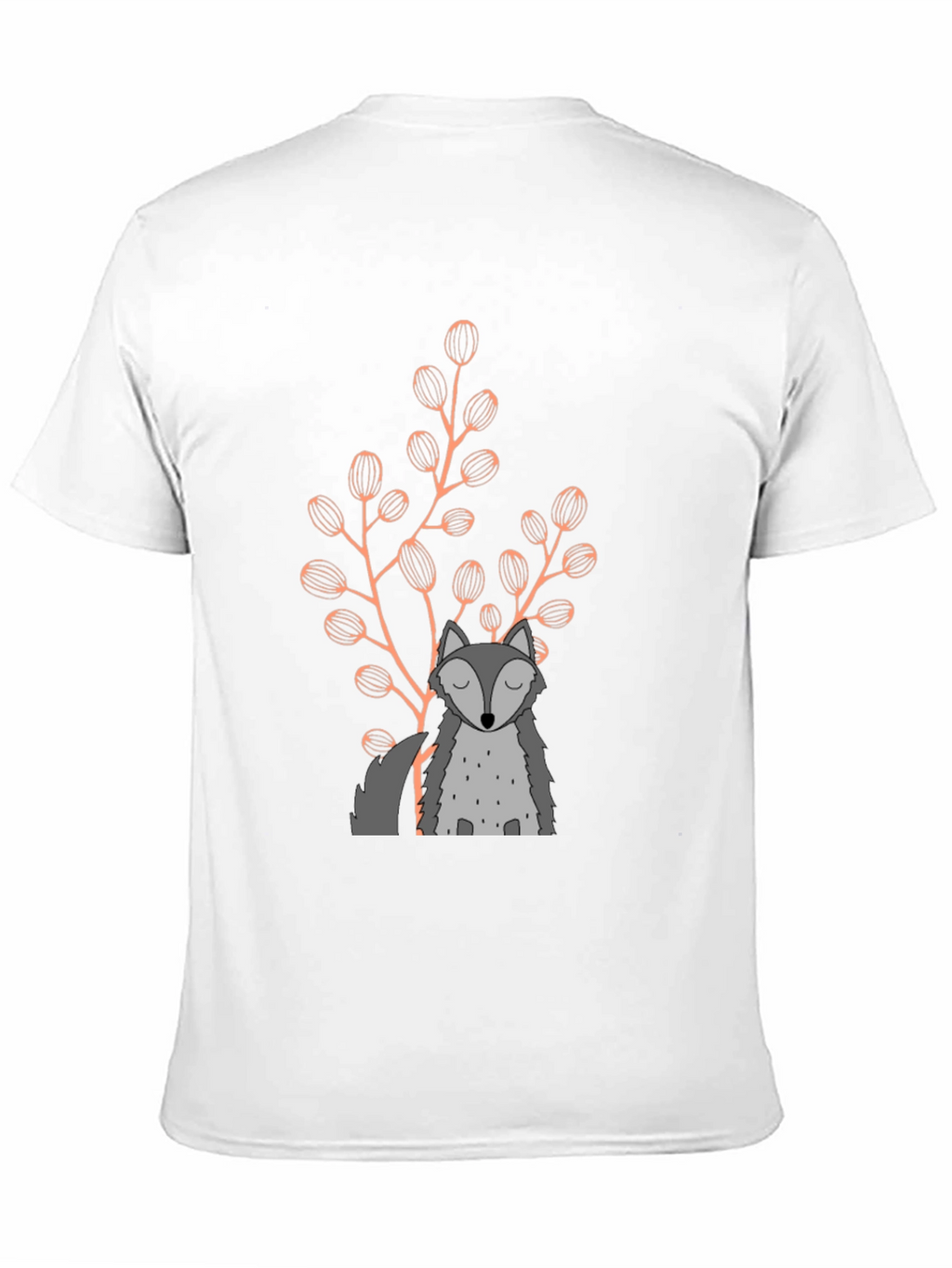 Wolf & Foliage Graphic Black T-Shirt