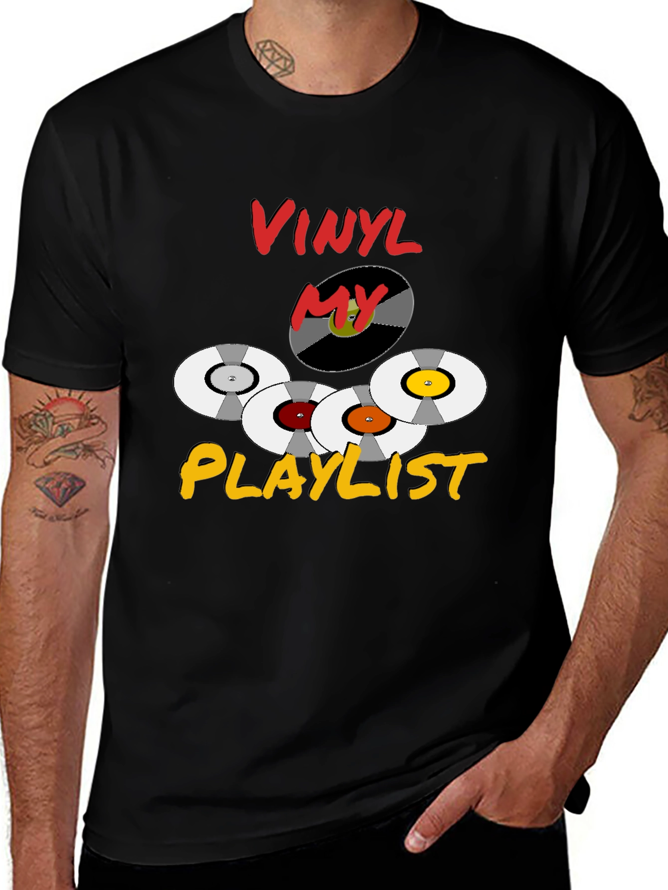 Vinyl Playlist T-Shirt - Retro Music Lover Tee