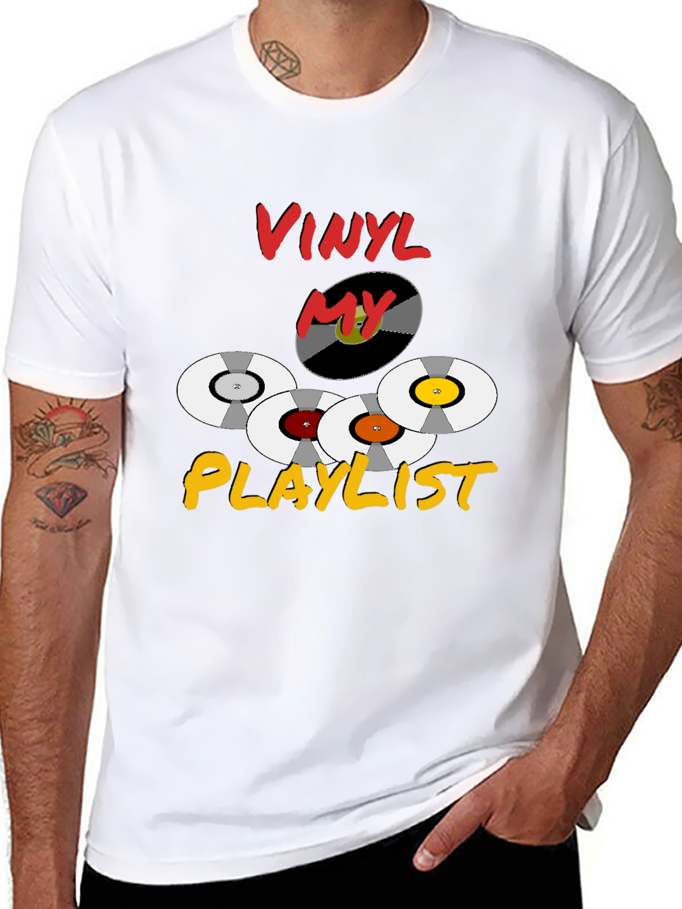 Vinyl Playlist T-Shirt - Retro Music Lover Tee