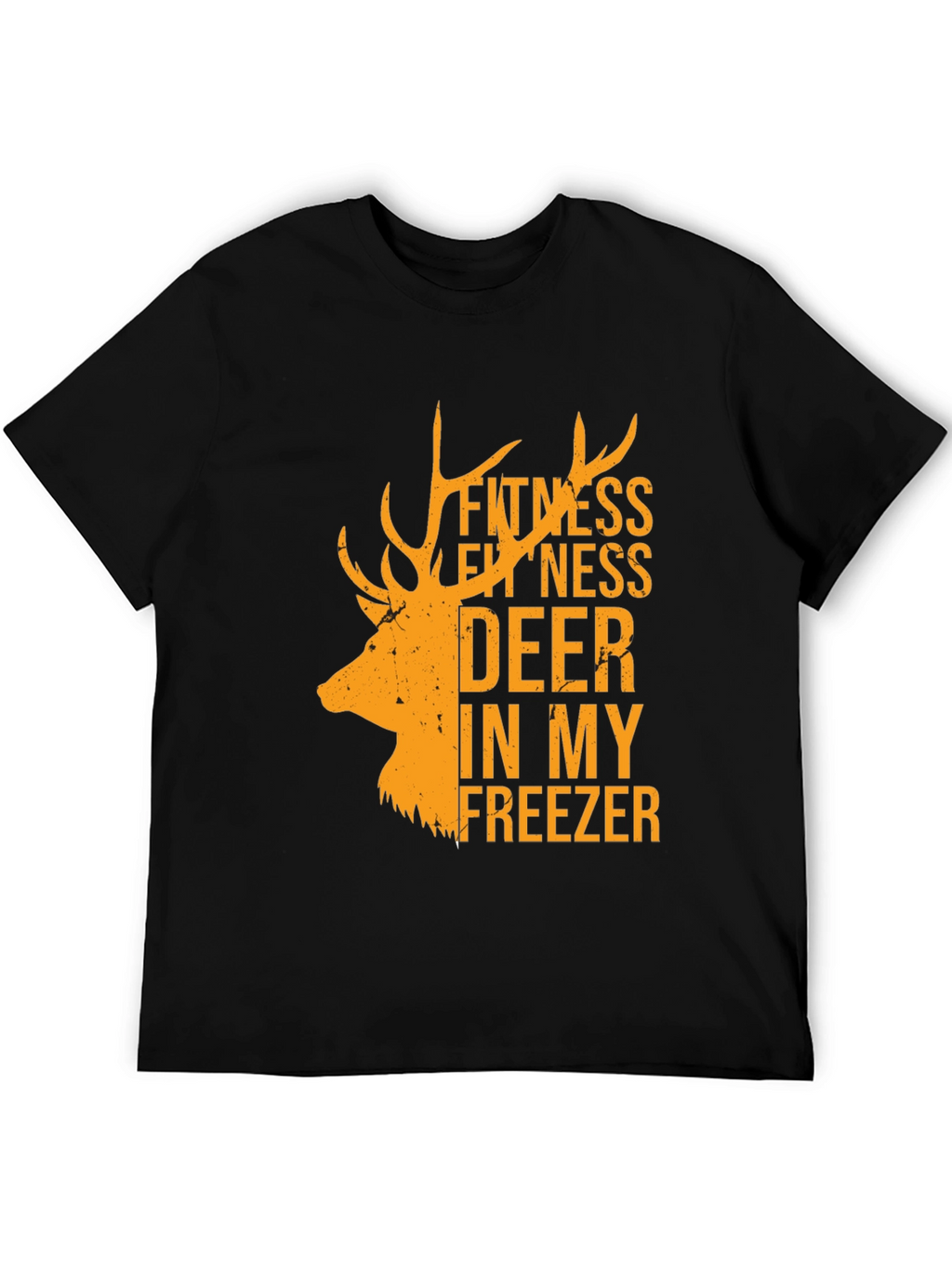 Fitness Deer In My Freezer Black T-Shirt