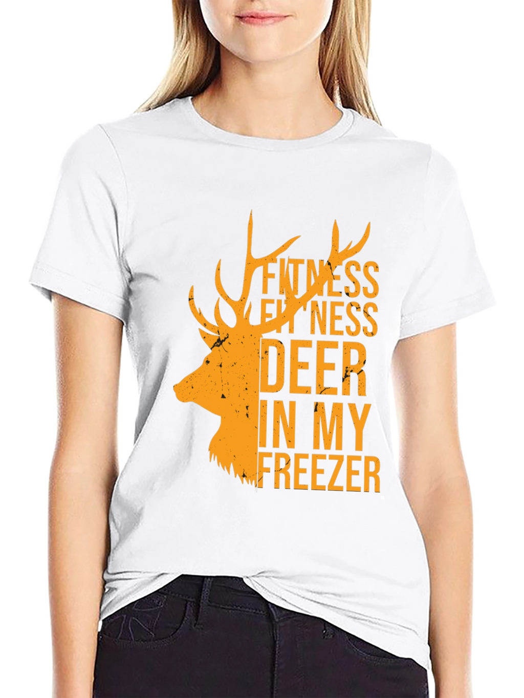 Fitness Deer In My Freezer Black T-Shirt
