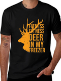 Fitness Deer In My Freezer Black T-Shirt