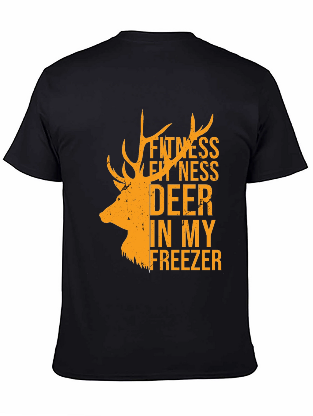 Fitness Deer In My Freezer Black T-Shirt