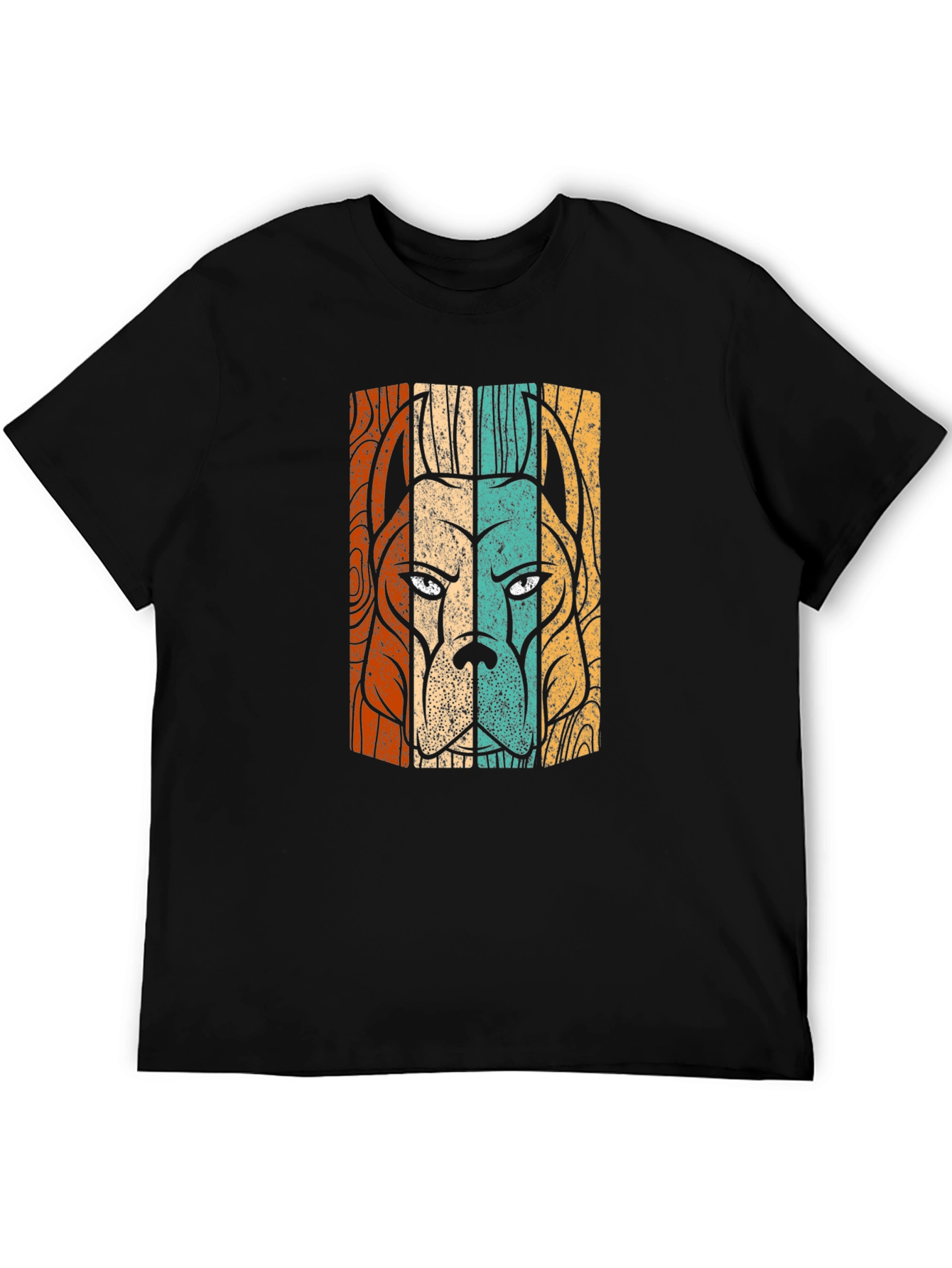 Retro Dog Breed Graphic Tee - Black Cotton Shirt