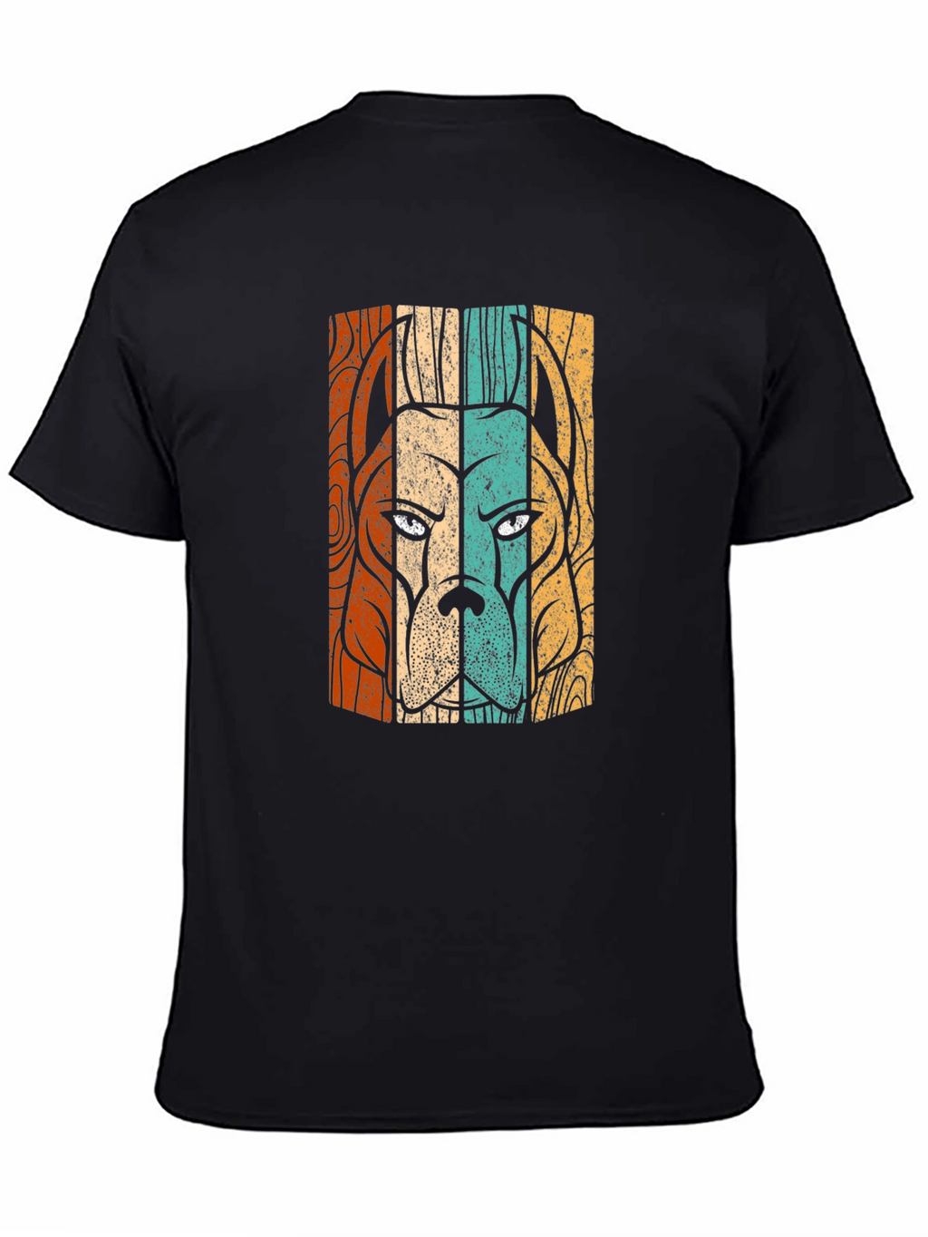 Retro Dog Breed Graphic Tee - Black Cotton Shirt