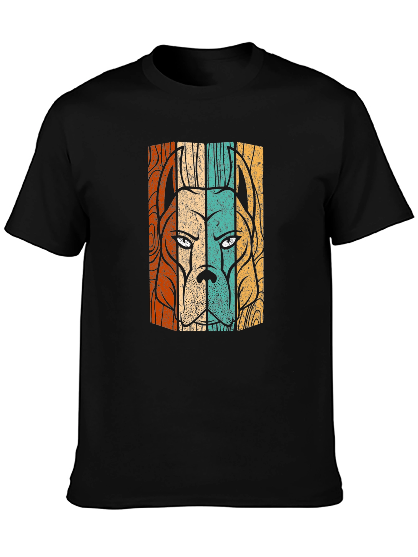 Retro Dog Breed Graphic Tee - Black Cotton Shirt