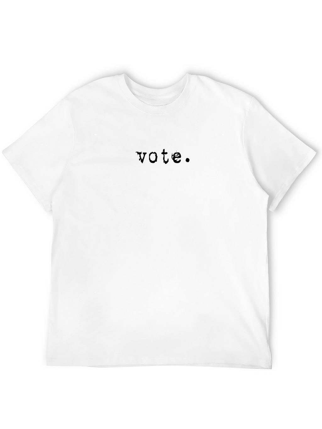 Vote. Graphic Print Crew Neck Tee - Black