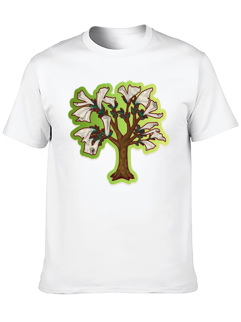 Unique Tree Graphic T-Shirt - Black Cotton Tee