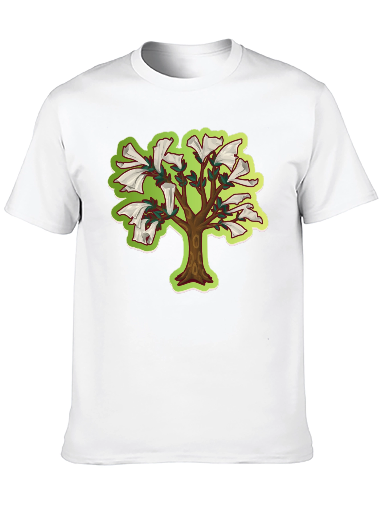 Unique Tree Graphic T-Shirt - Black Cotton Tee