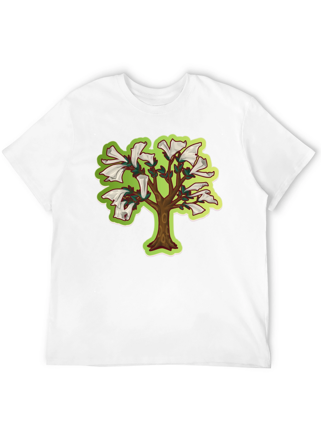Unique Tree Graphic T-Shirt - Black Cotton Tee