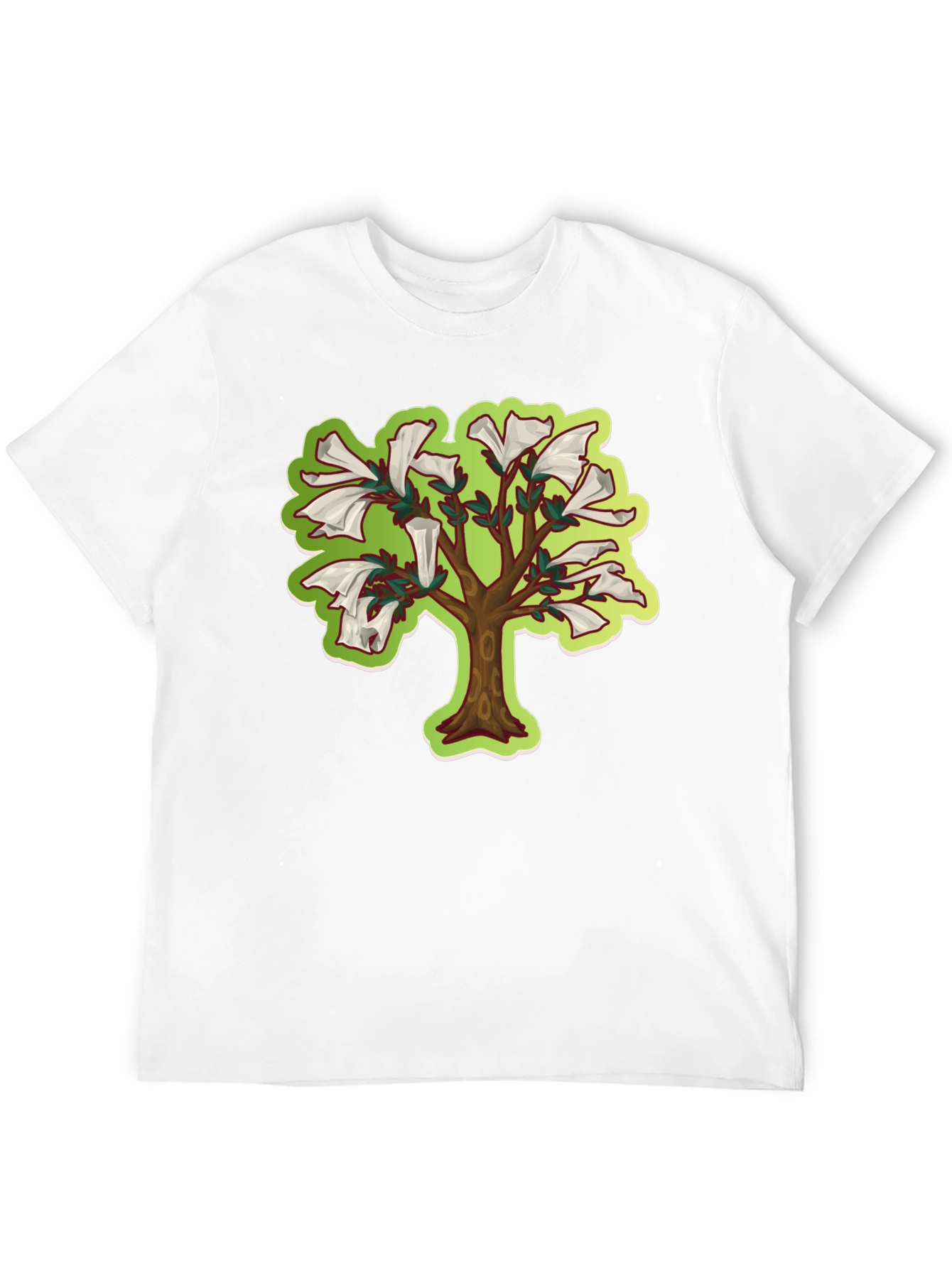 Unique Tree Graphic T-Shirt - Black Cotton Tee