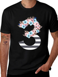 Floral Number 3 Graphic Tee