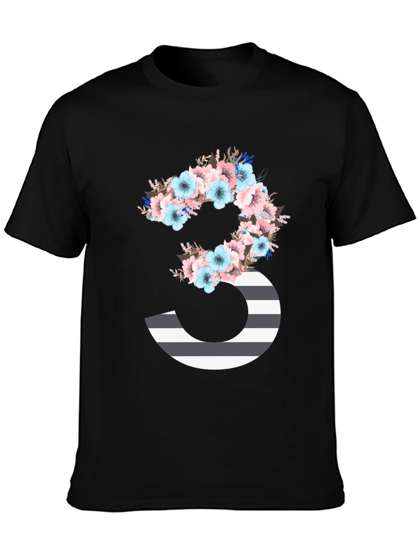 Floral Number 3 Graphic Tee
