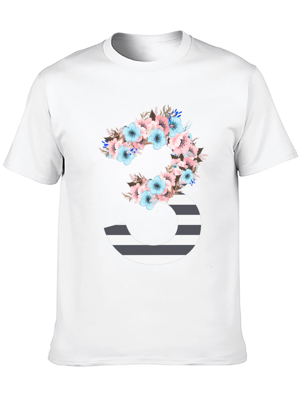 Floral Number 3 Graphic Tee
