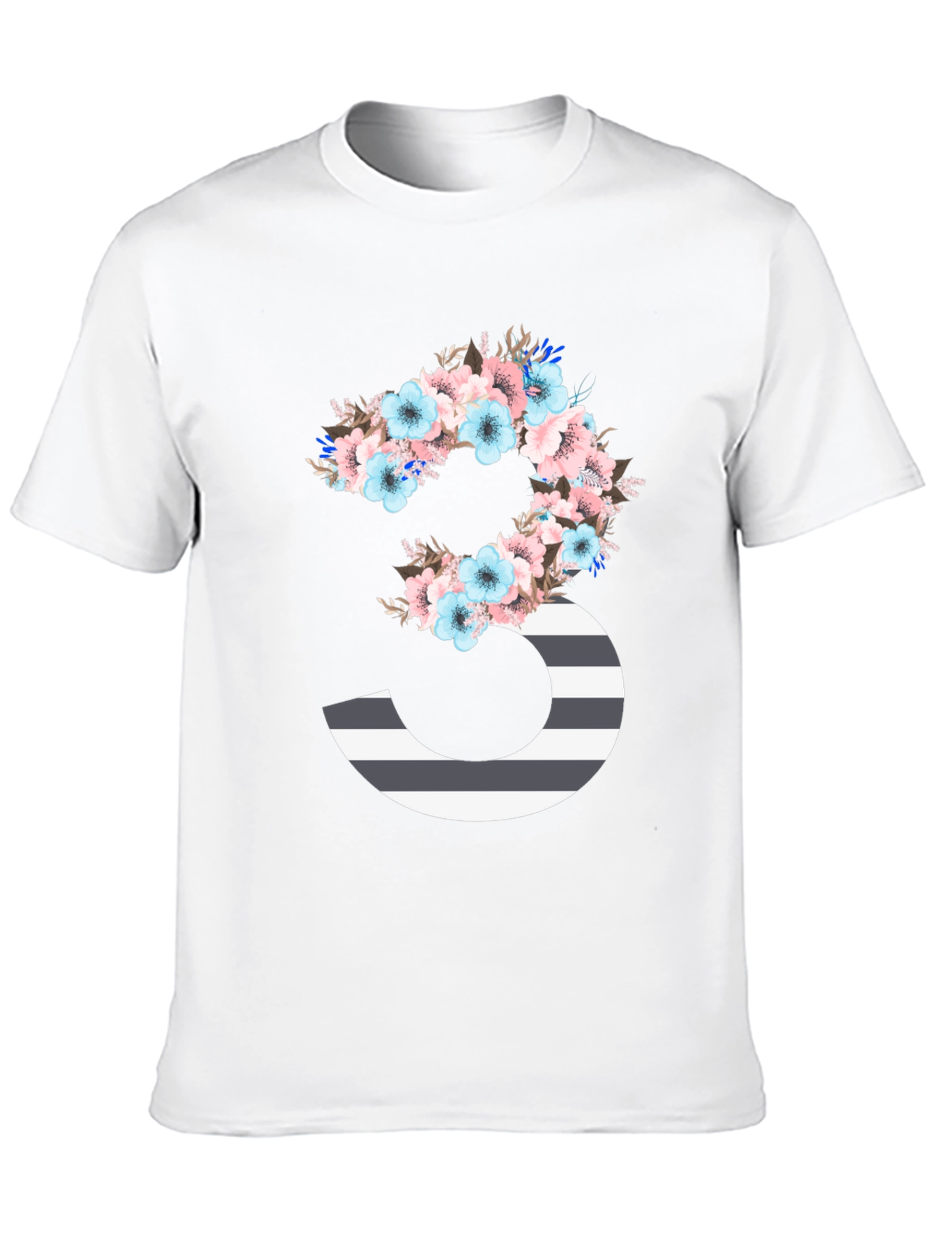 Floral Number 3 Graphic Tee