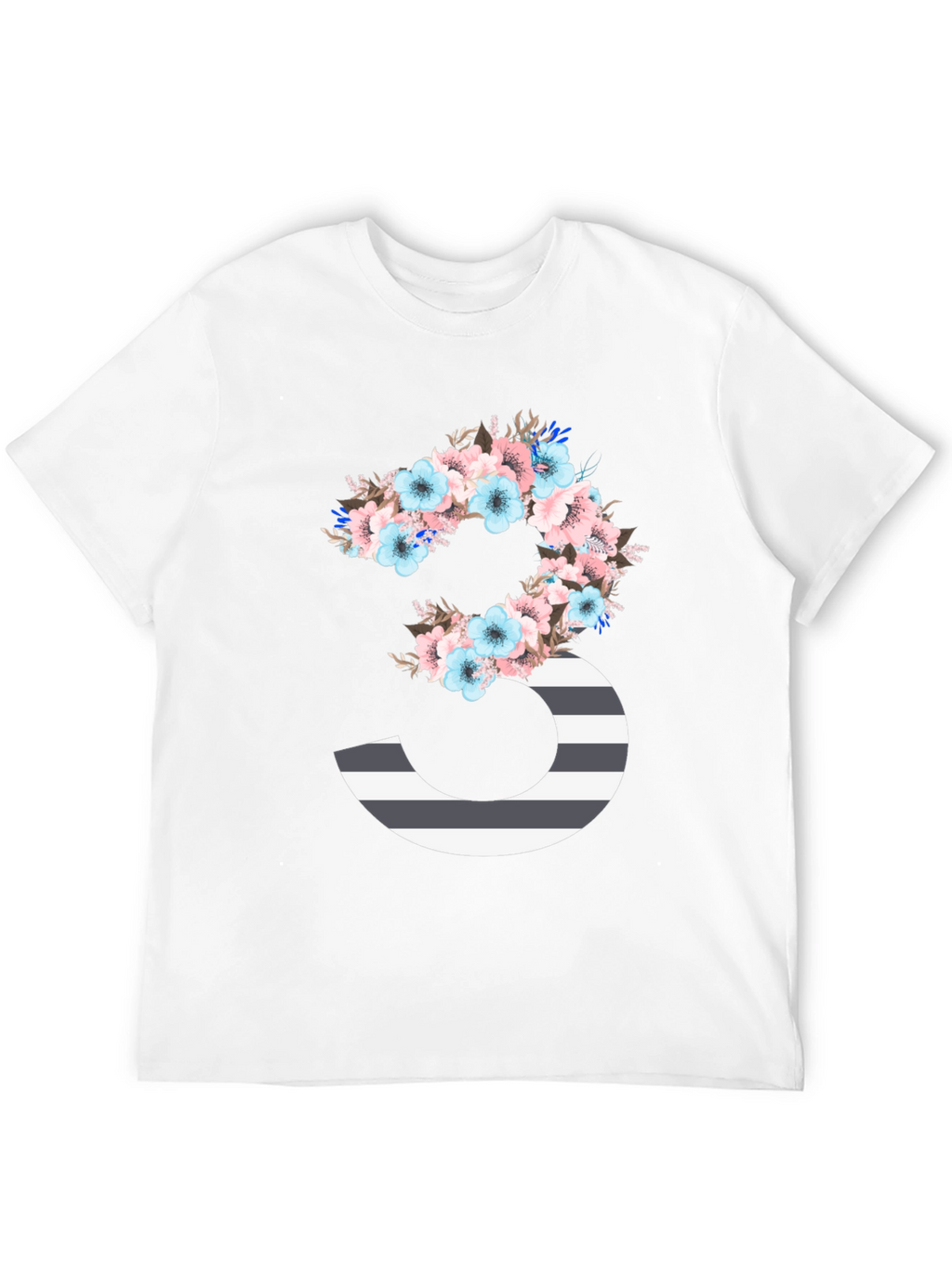 Floral Number 3 Graphic Tee