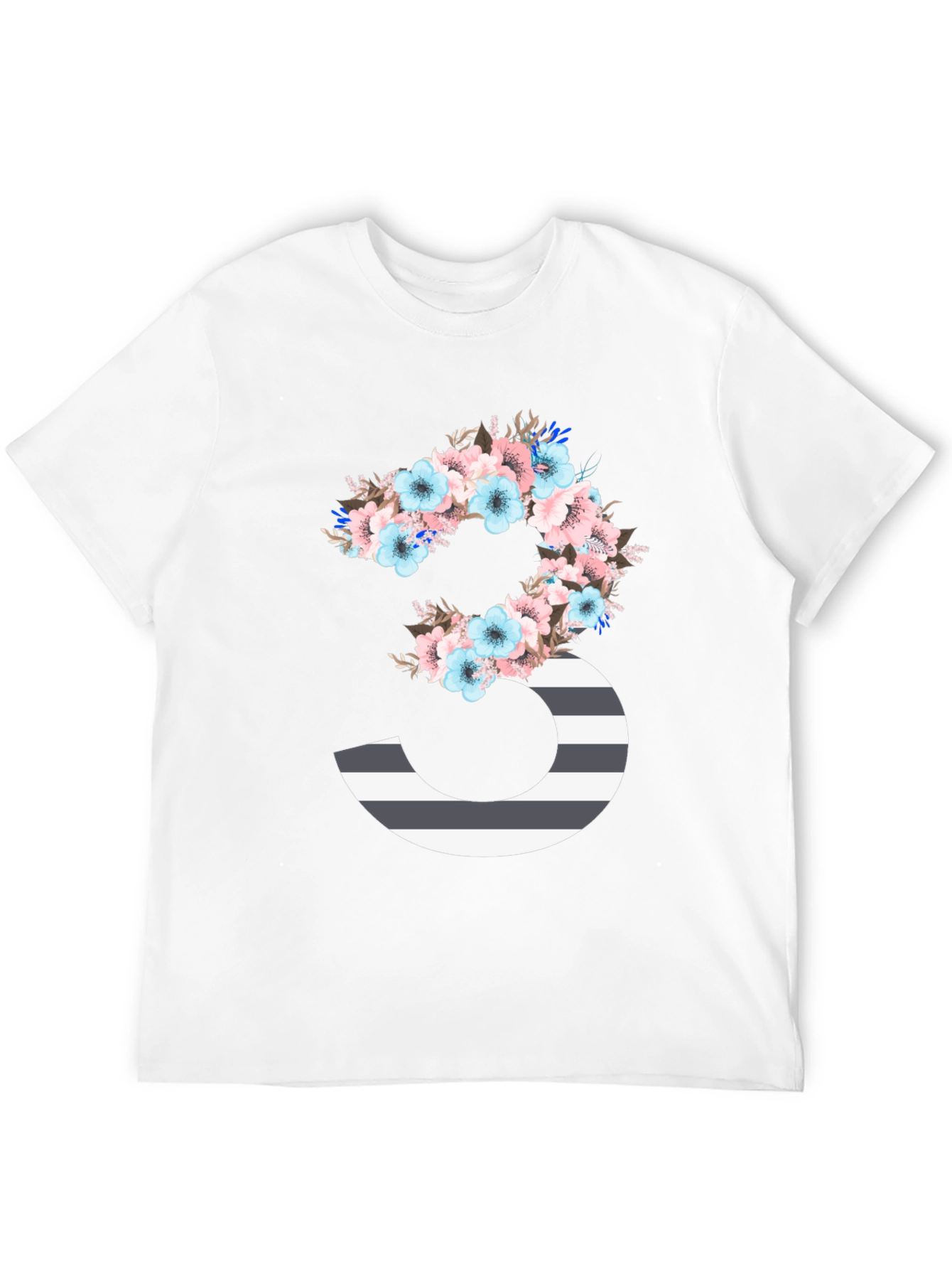 Floral Number 3 Graphic Tee