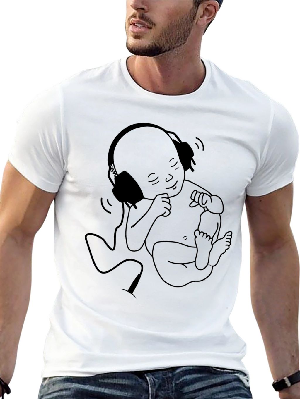 Baby DJ Graphic Tee - Cool Black Cotton T-Shirt