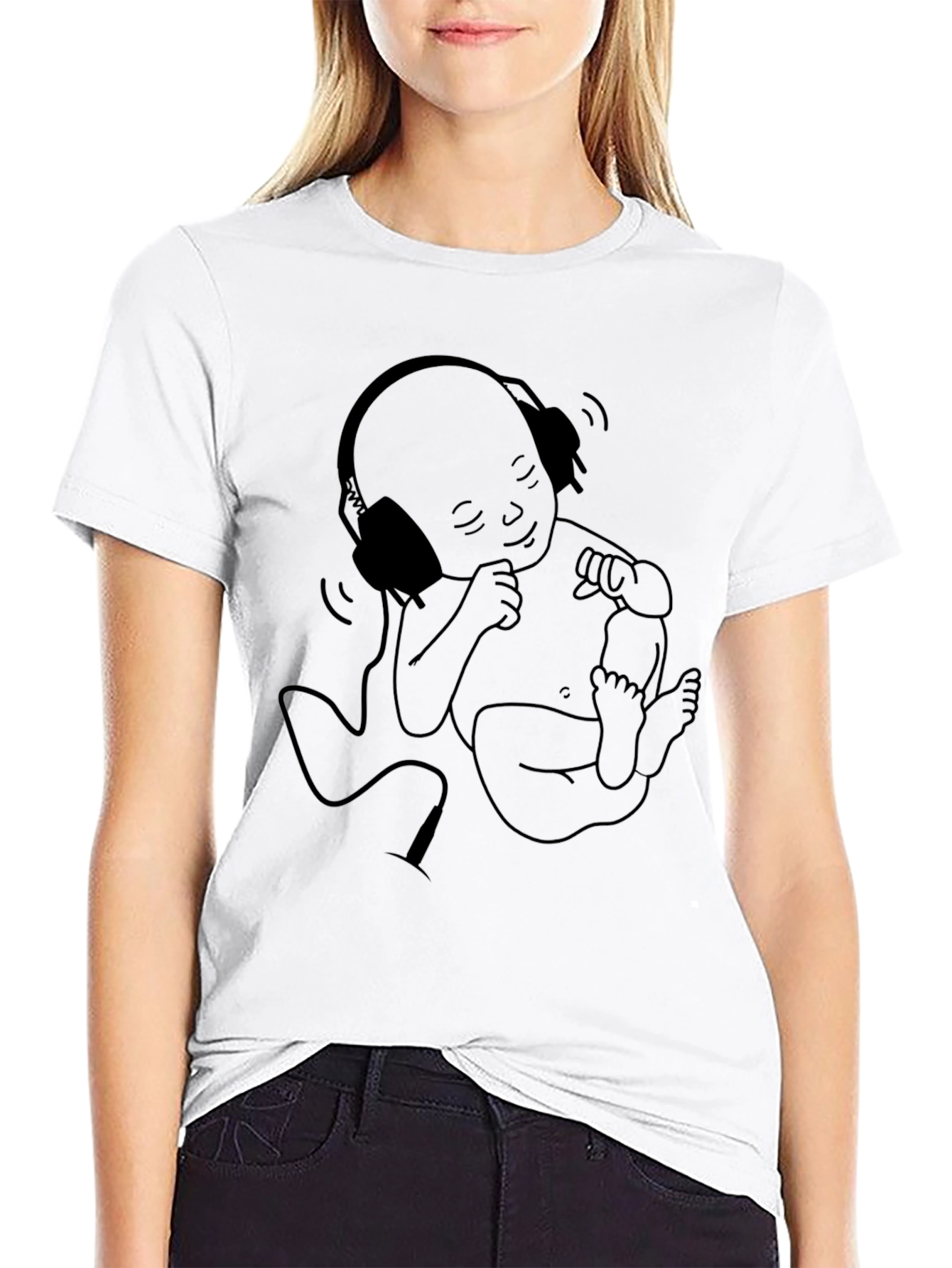 Baby DJ Graphic Tee - Cool Black Cotton T-Shirt