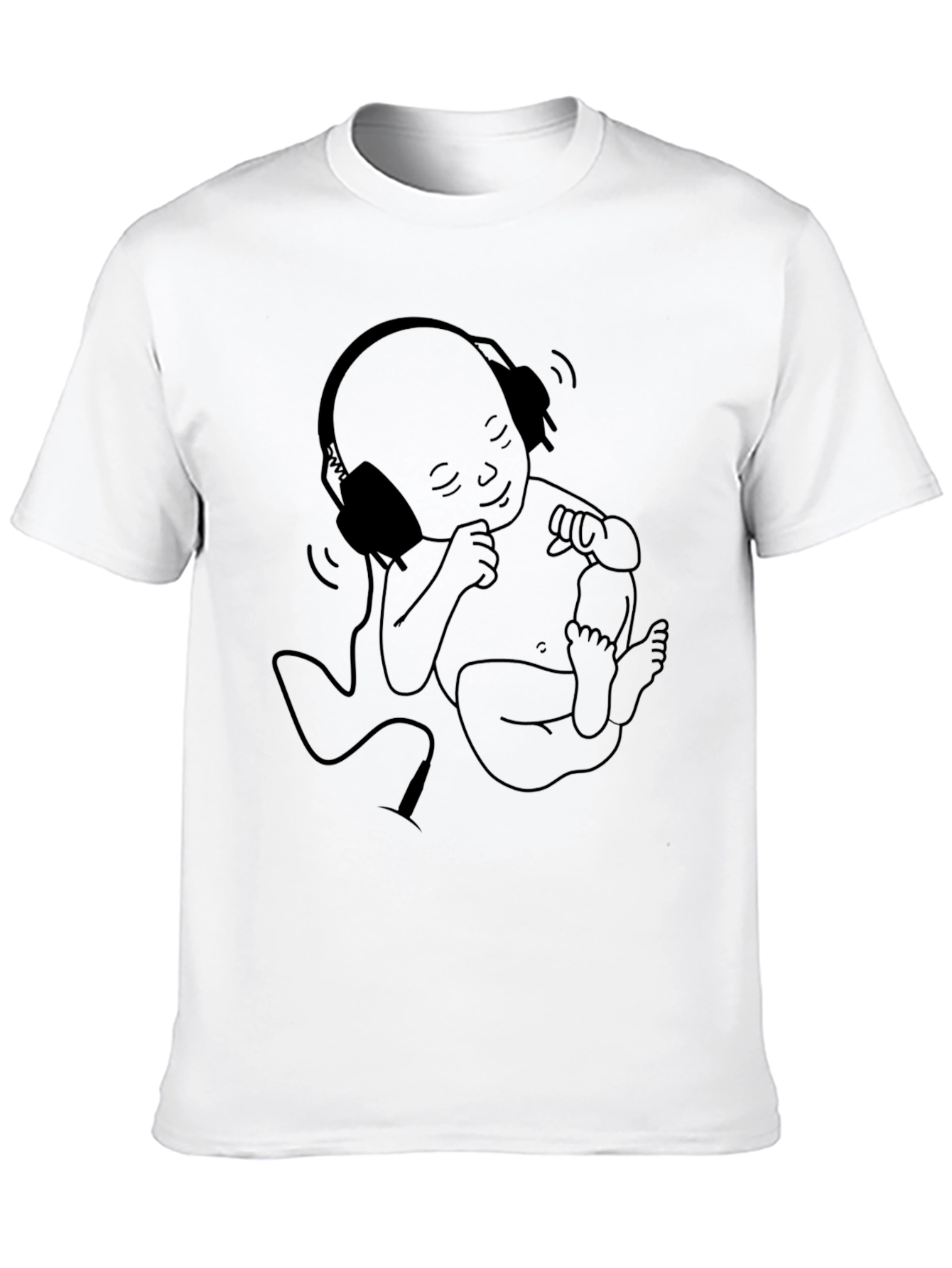 Baby DJ Graphic Tee - Cool Black Cotton T-Shirt
