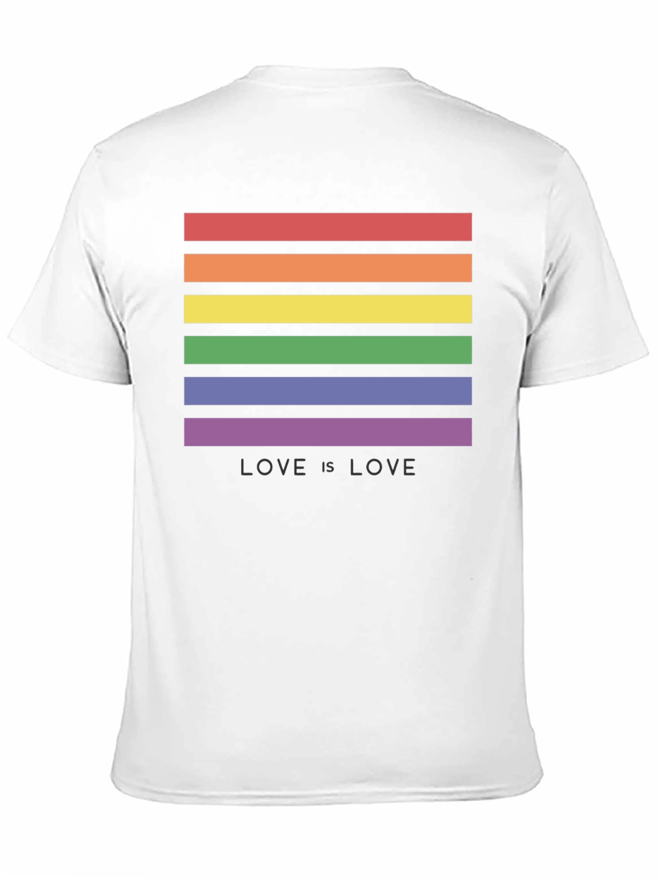 Love is Love LGBT Pride Rainbow Striped T-Shirt