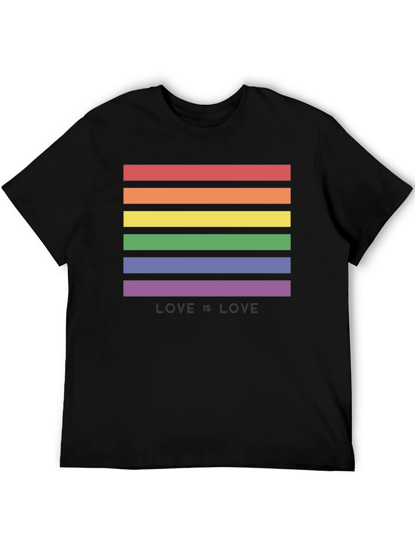 Love is Love LGBT Pride Rainbow Striped T-Shirt