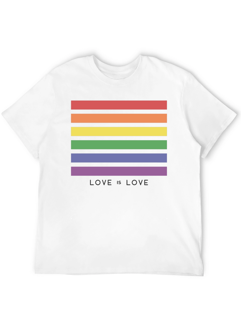 Love is Love LGBT Pride Rainbow Striped T-Shirt