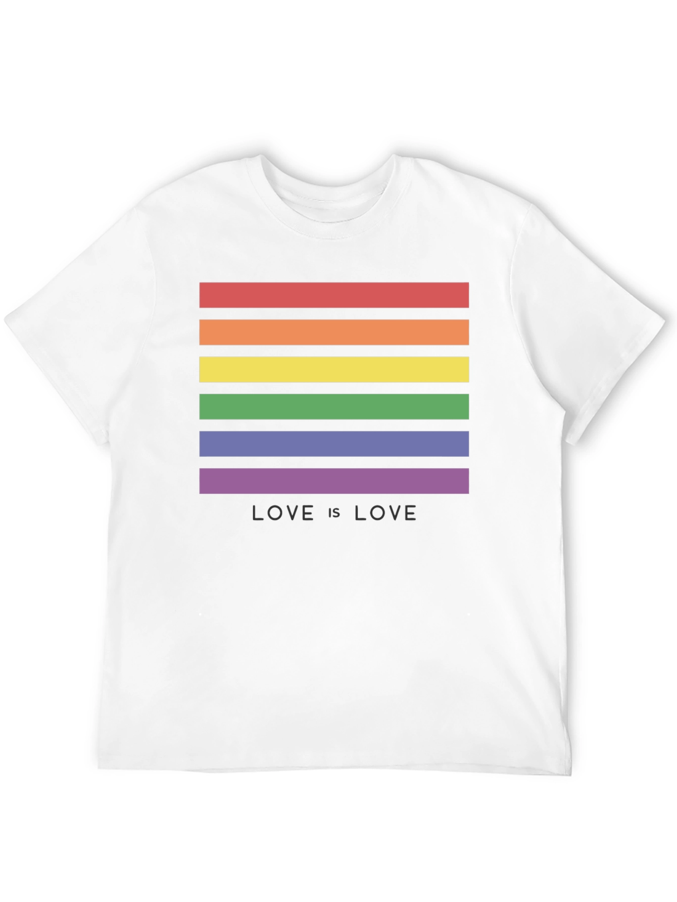 Love is Love LGBT Pride Rainbow Striped T-Shirt