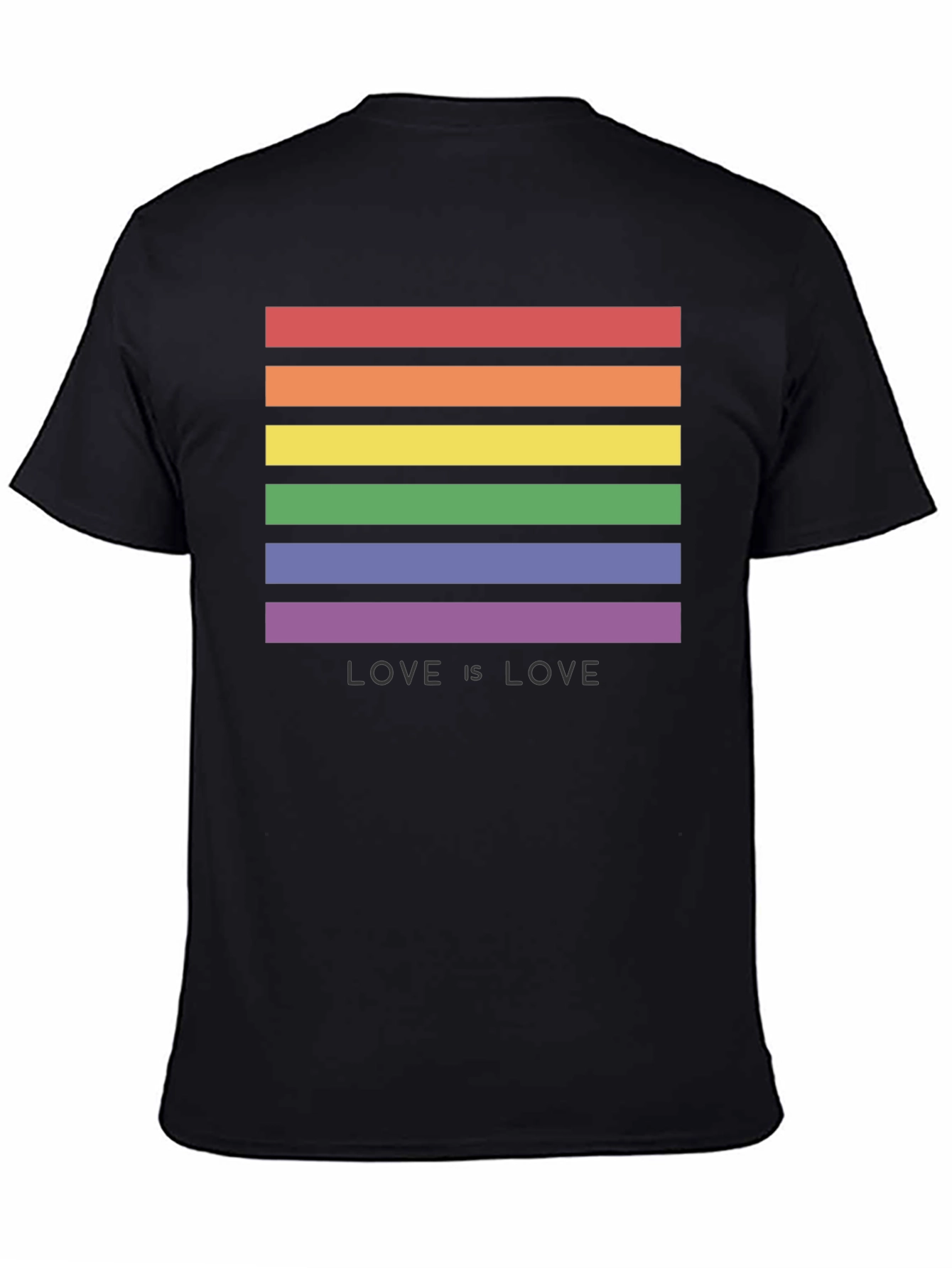 Love is Love LGBT Pride Rainbow Striped T-Shirt