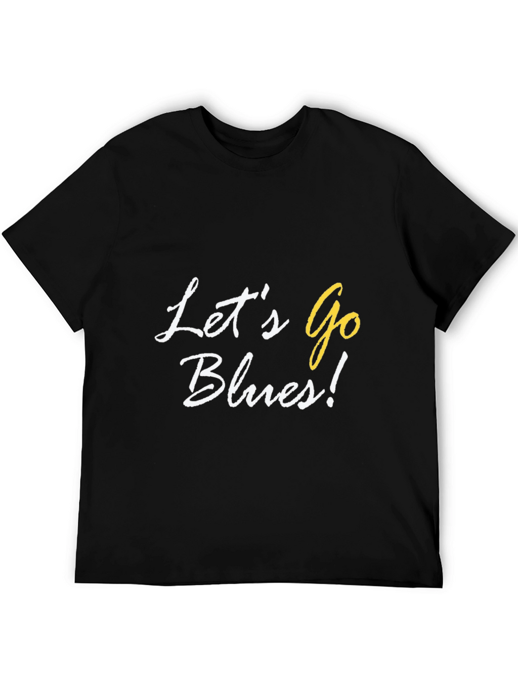 Lets Go Blues! Black Cotton Graphic Tee