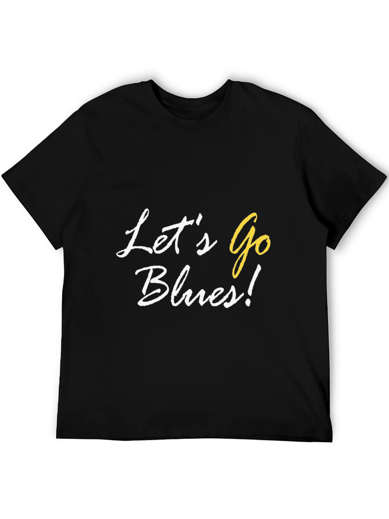 Lets Go Blues! Black Cotton Graphic Tee
