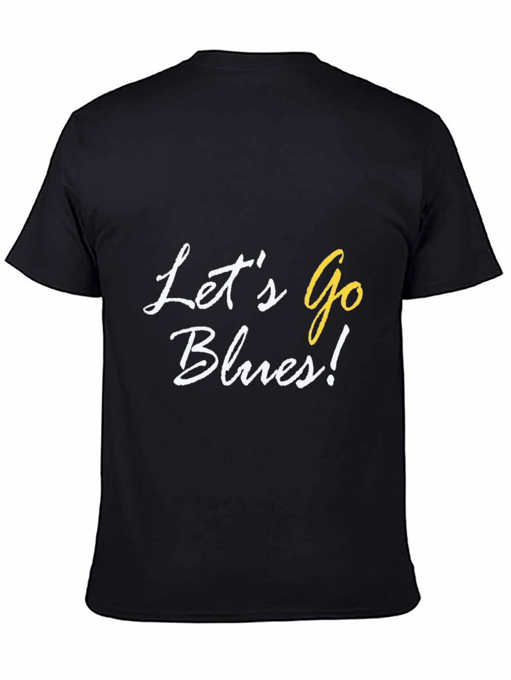 Lets Go Blues! Black Cotton Graphic Tee
