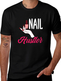Nail Hustler Graphic Tee - Manicure Lovers T-Shirt