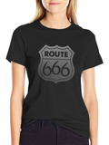 Route 666 Graphic T-Shirt - Classic Black Tee