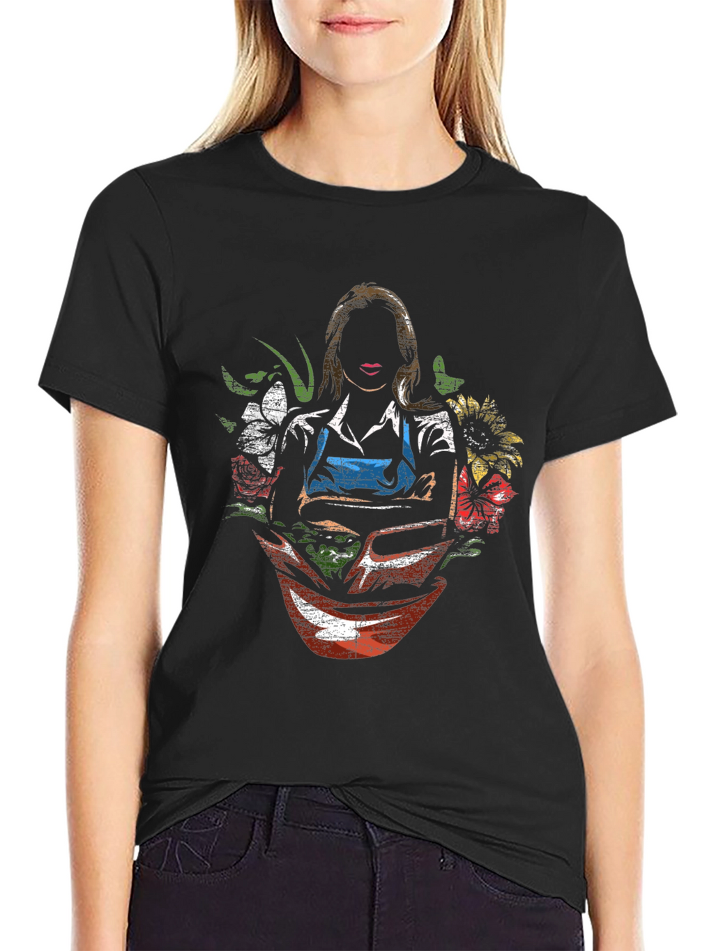 Floral Gardener Graphic T-Shirt